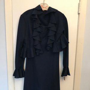 De Laix Dark Blue two piece dress Size 7
